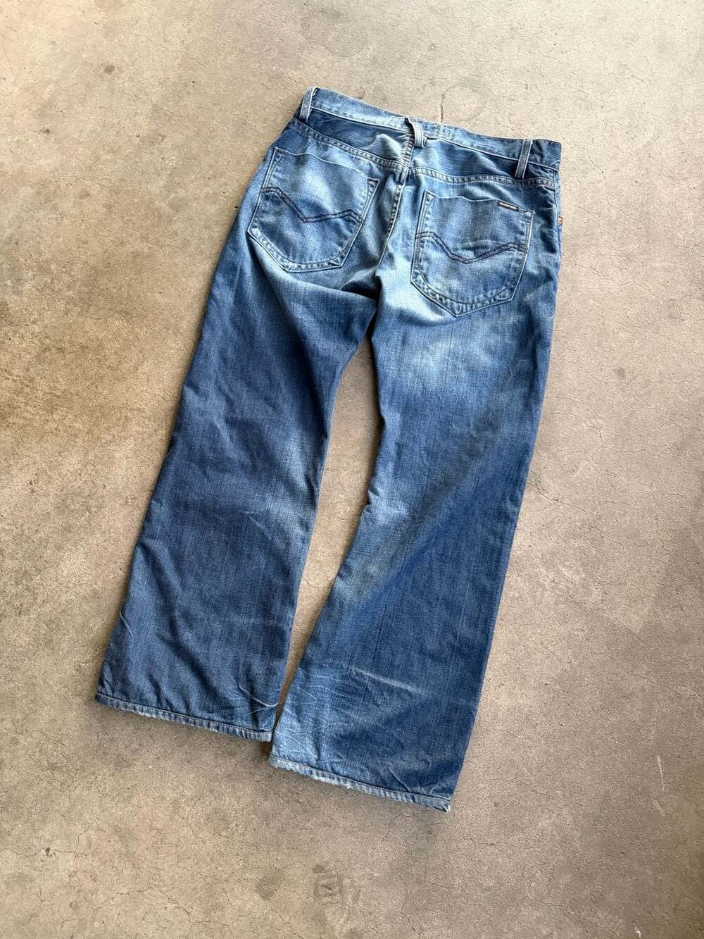 Vintage Energie Steven Jeans 31x29 Bootcut Baggy Faded Wash Denim